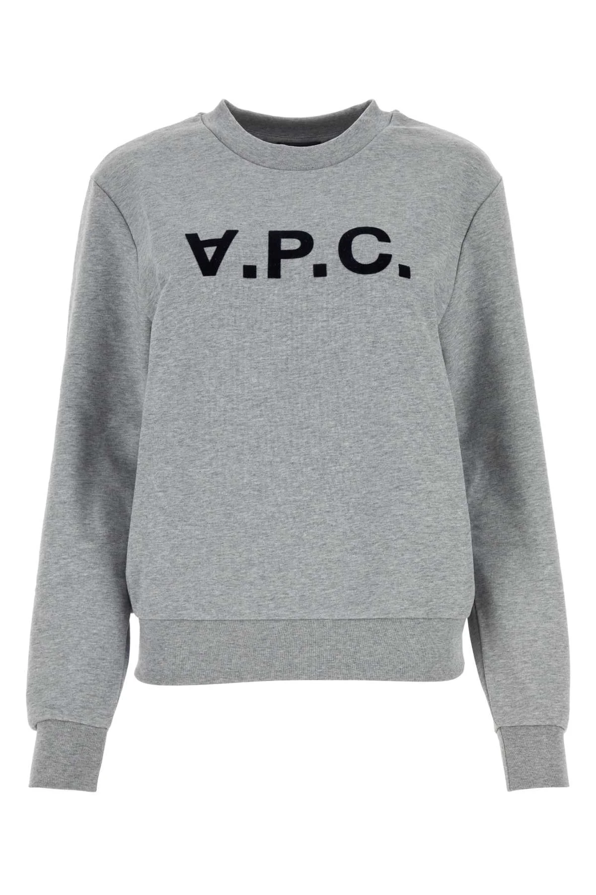 A.P.C. Women Melange Grey Cotton Sweatshirt - 1