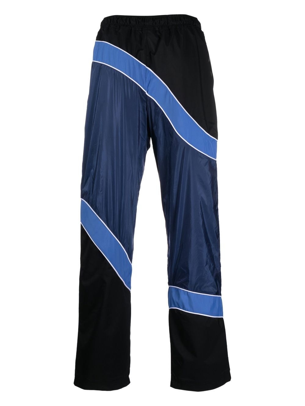 COLOUR-BLOCK STRIPE-DETAIL TROUSERS - 2