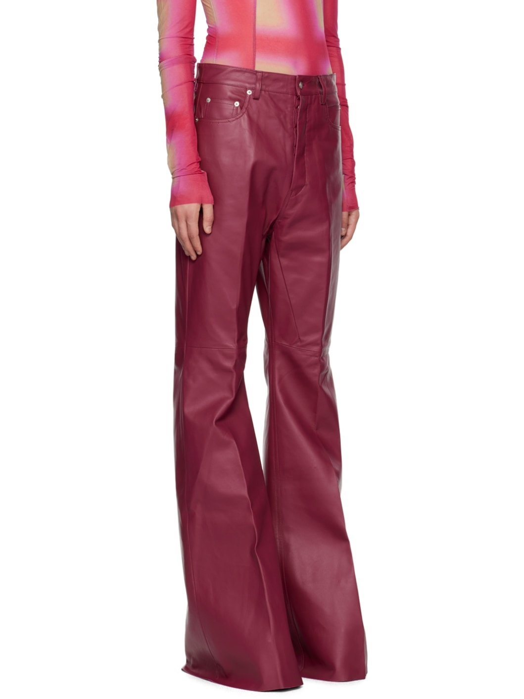 Pink Bolan Leather Pants - 2