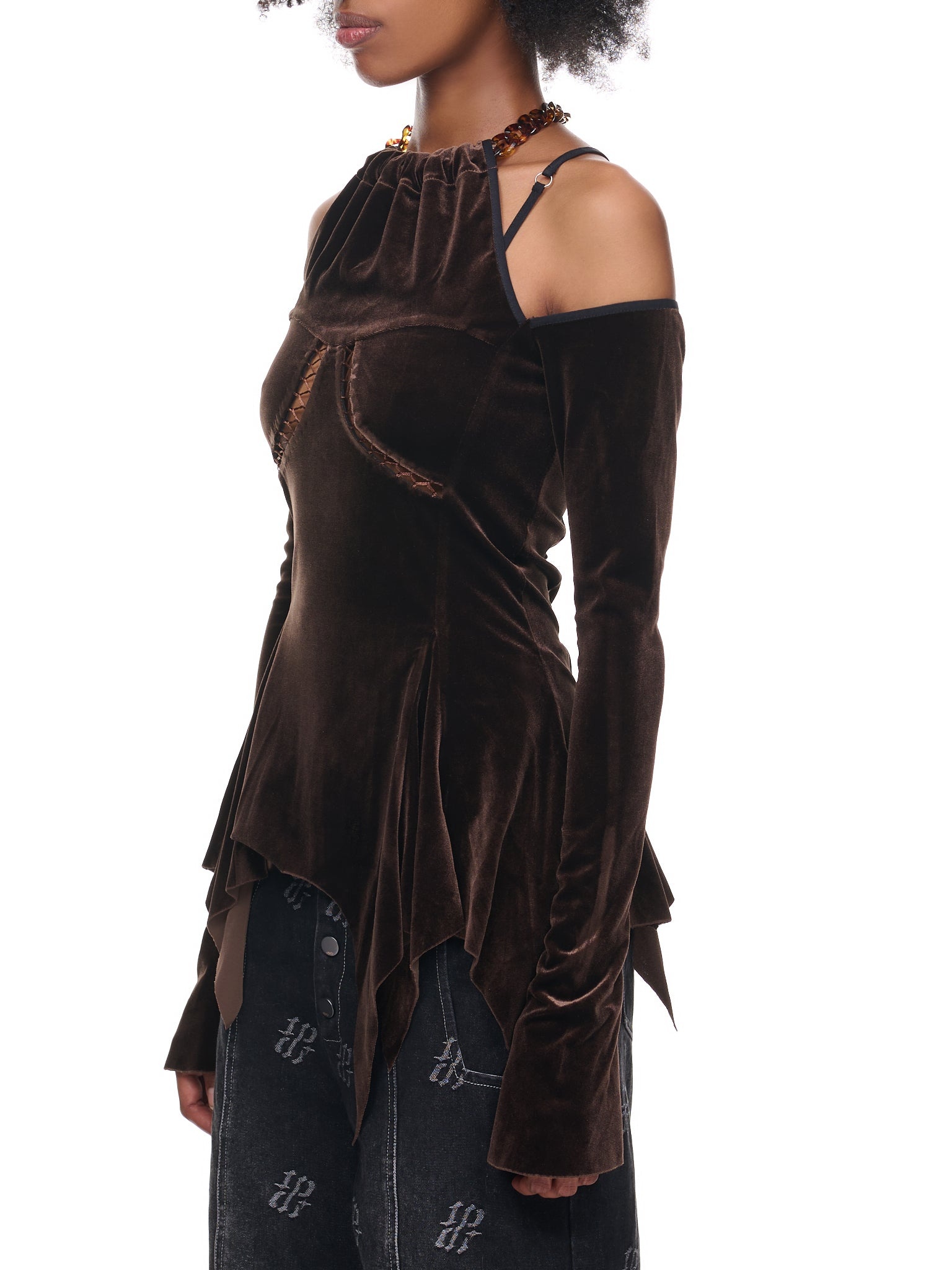 Velvet Draping Top - 2