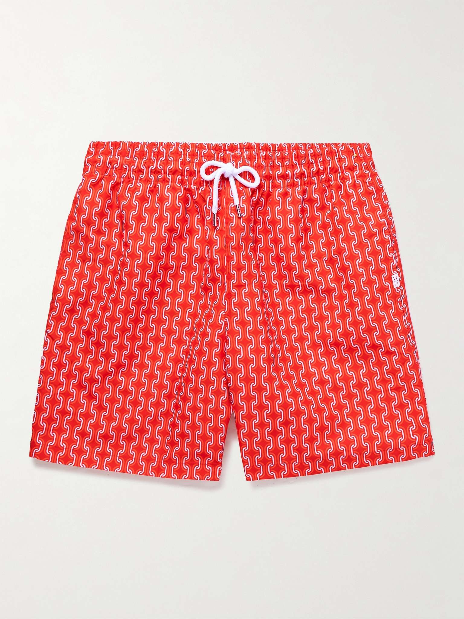 Mid-Length Printed Swim Shorts - 1