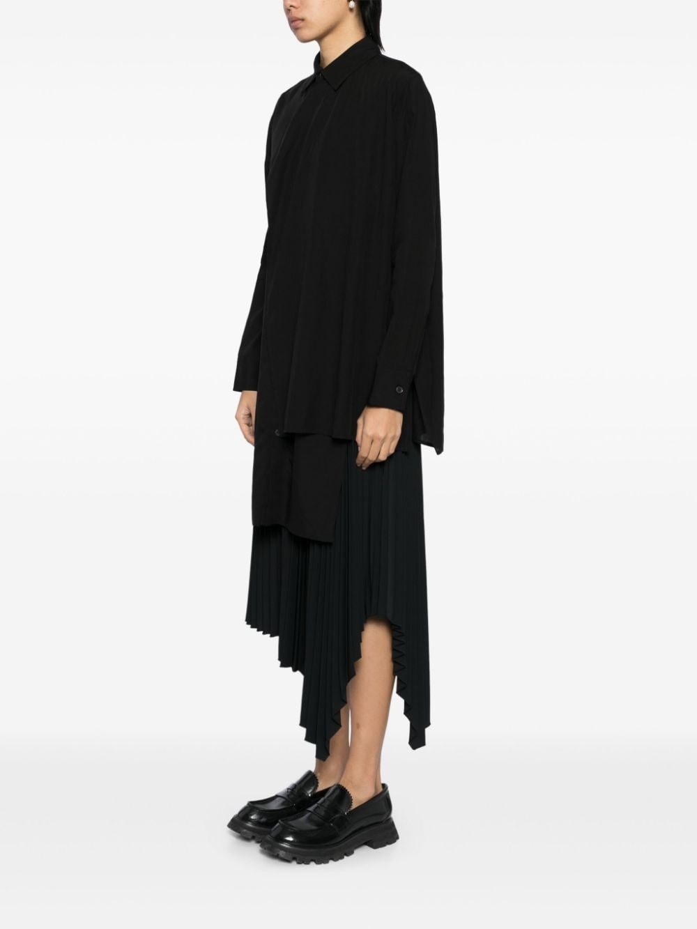 layered-design shirt - 3
