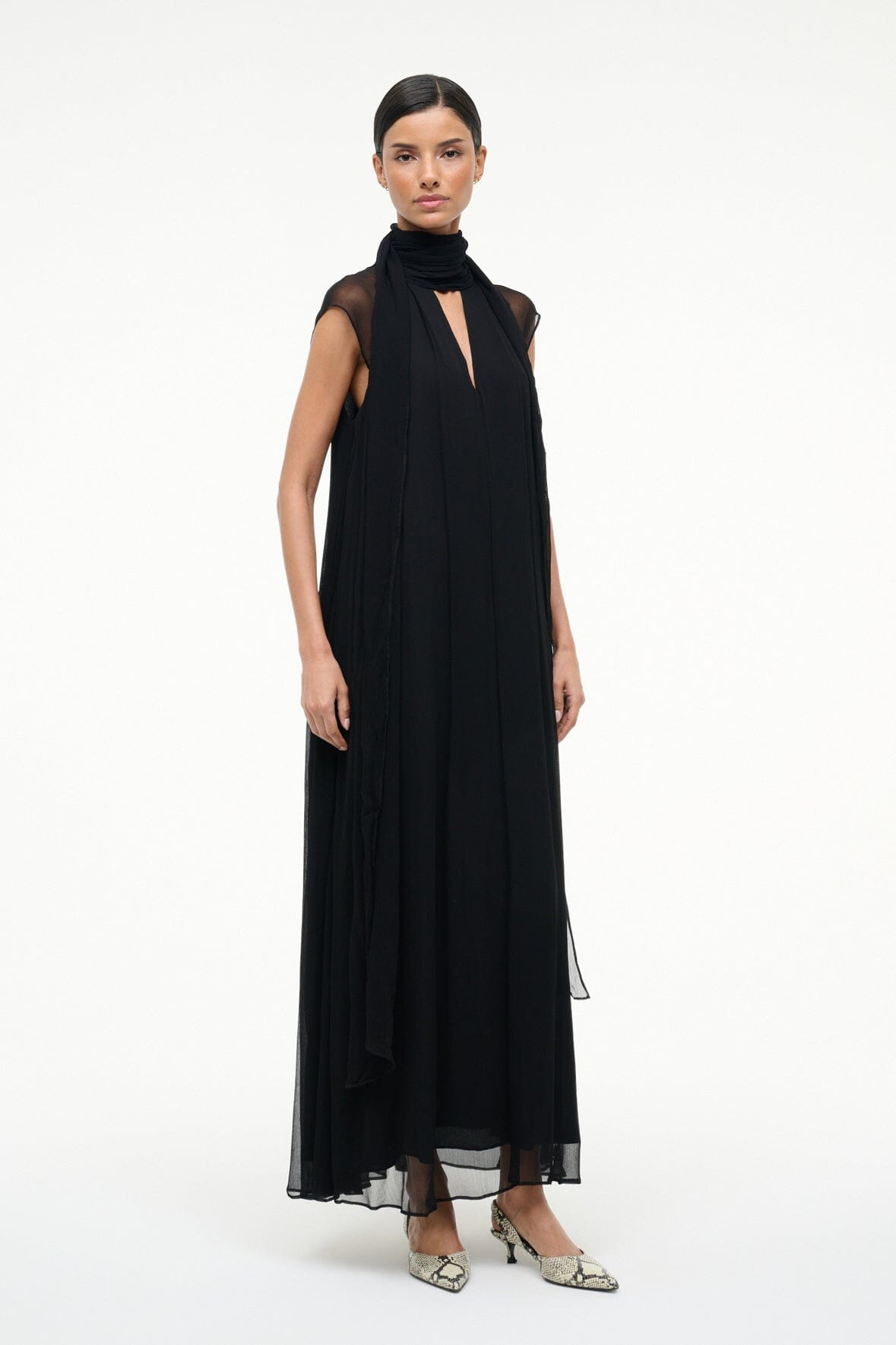 STAUD CAMILLA MAXI DRESS BLACK - 3