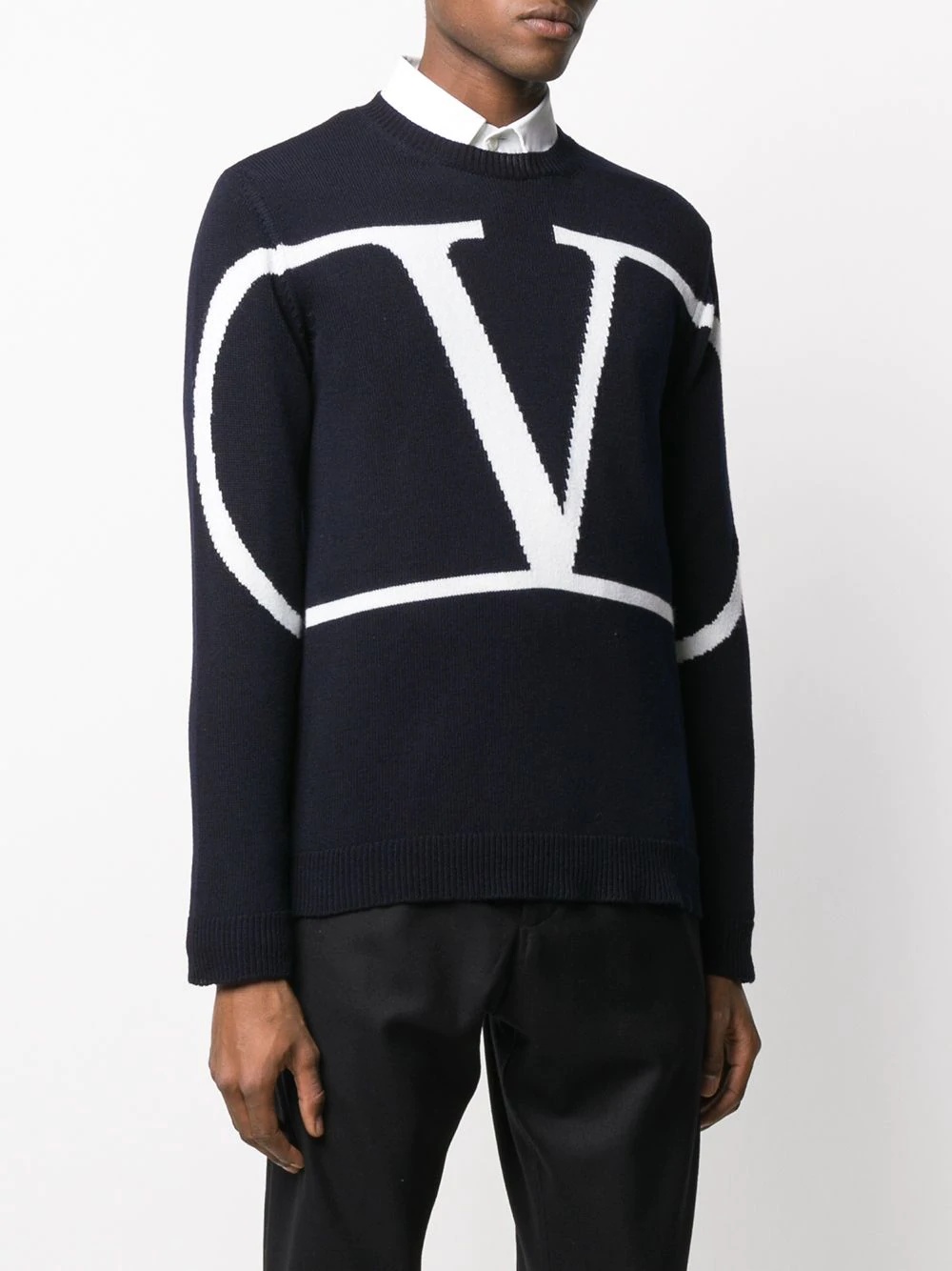 oversized VLOGO crew neck jumper - 3