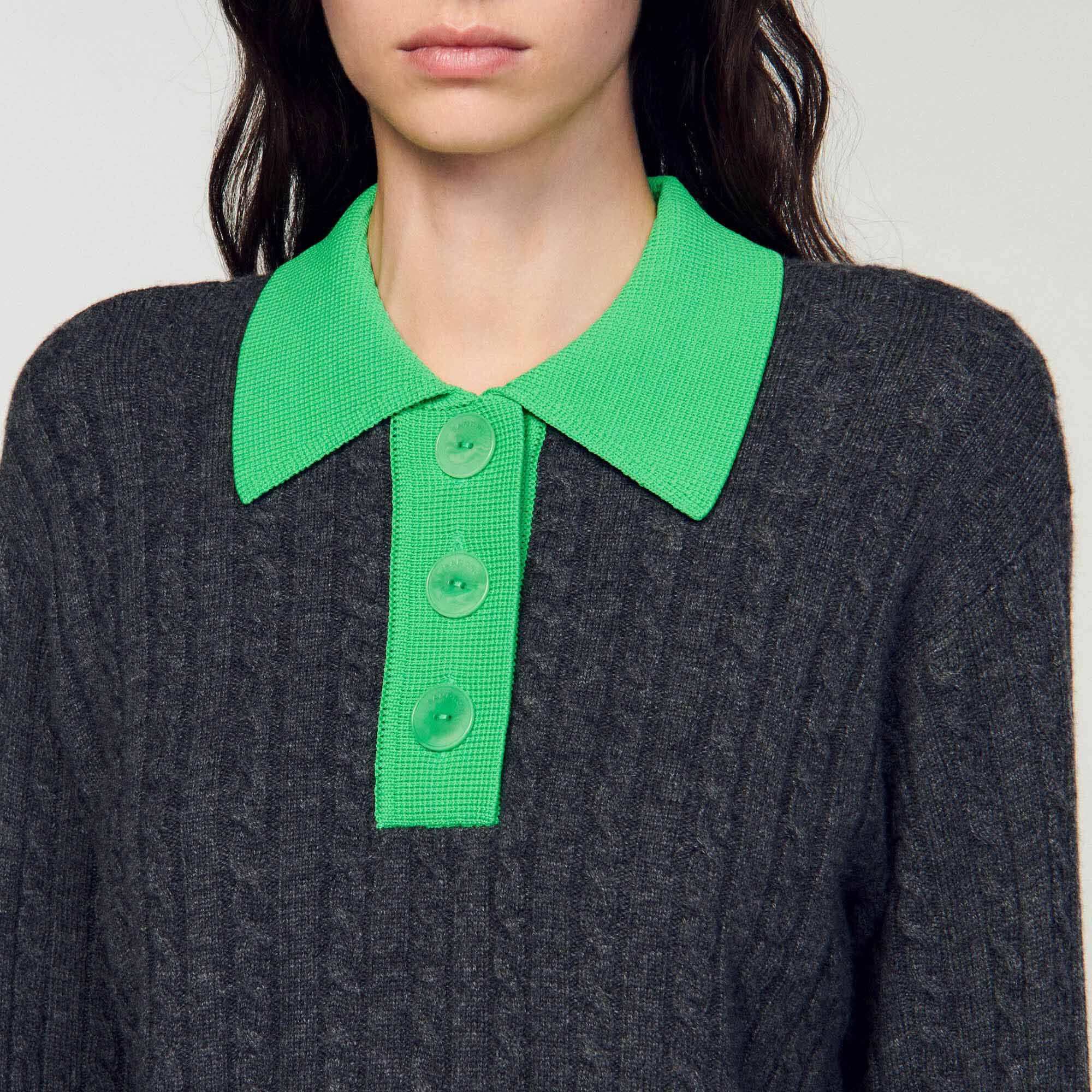 CROPPED CABLE-KNIT SWEATER - 4