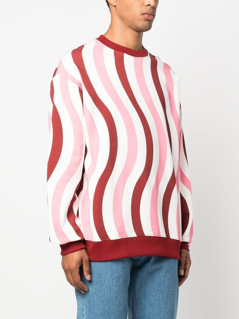 wave-print cotton sweatshirt 4