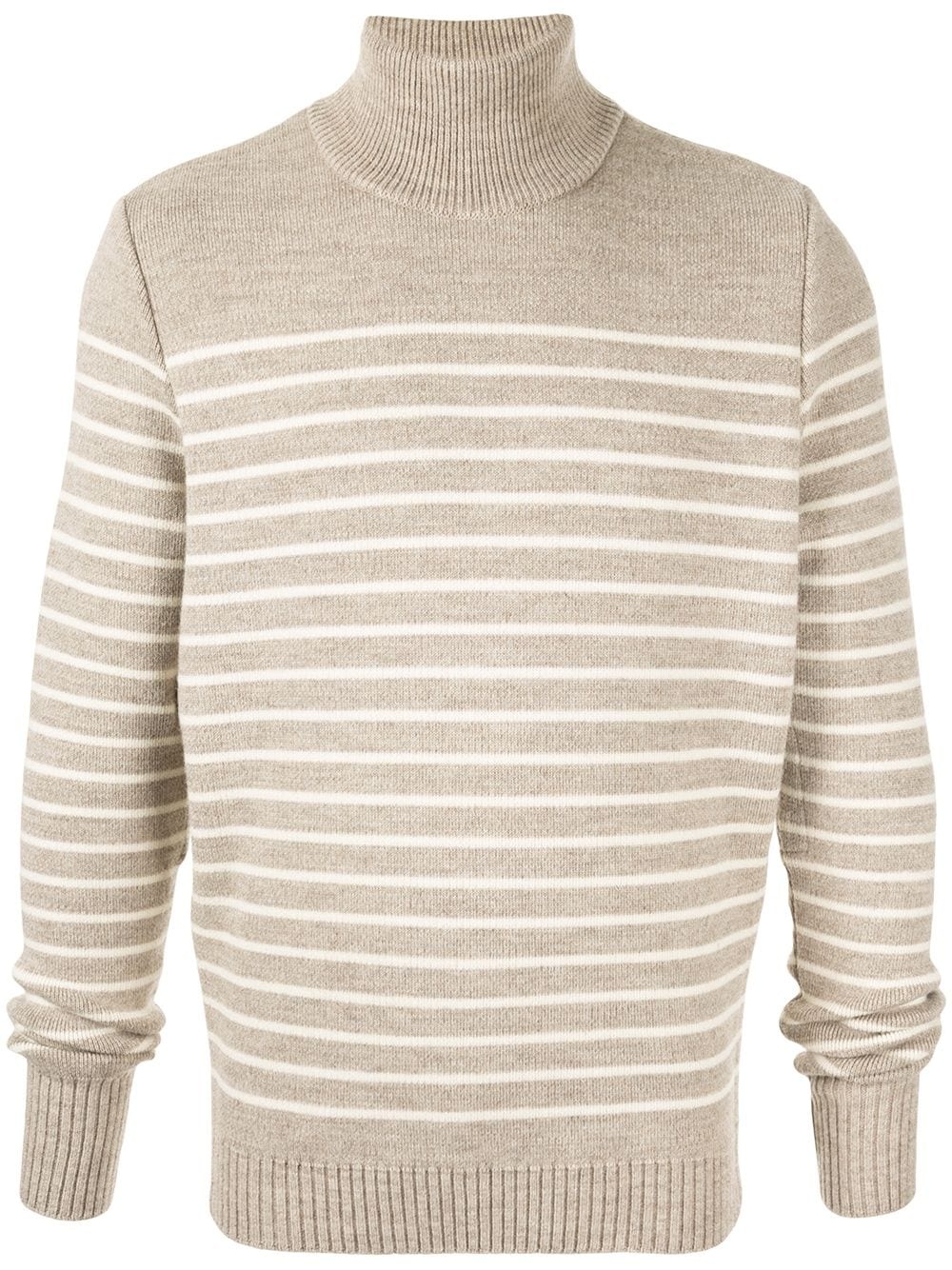 striped roll neck jumper - 1