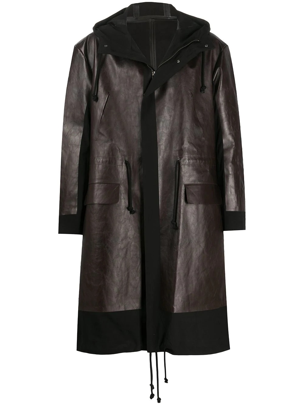 panelled mid-length coat - 1