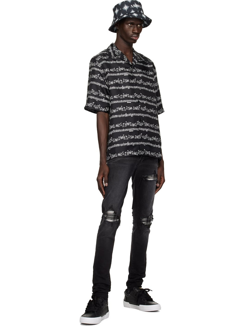 AMIRI Black Jazz Band Bowling Shirt outlook