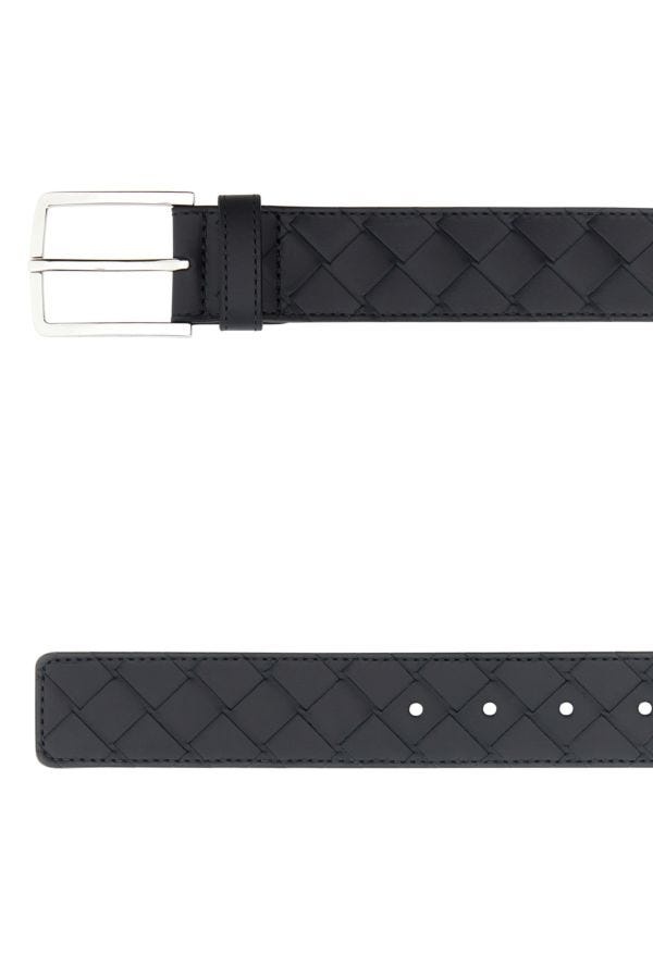 Bottega Veneta Man Black Leather Belt - 2