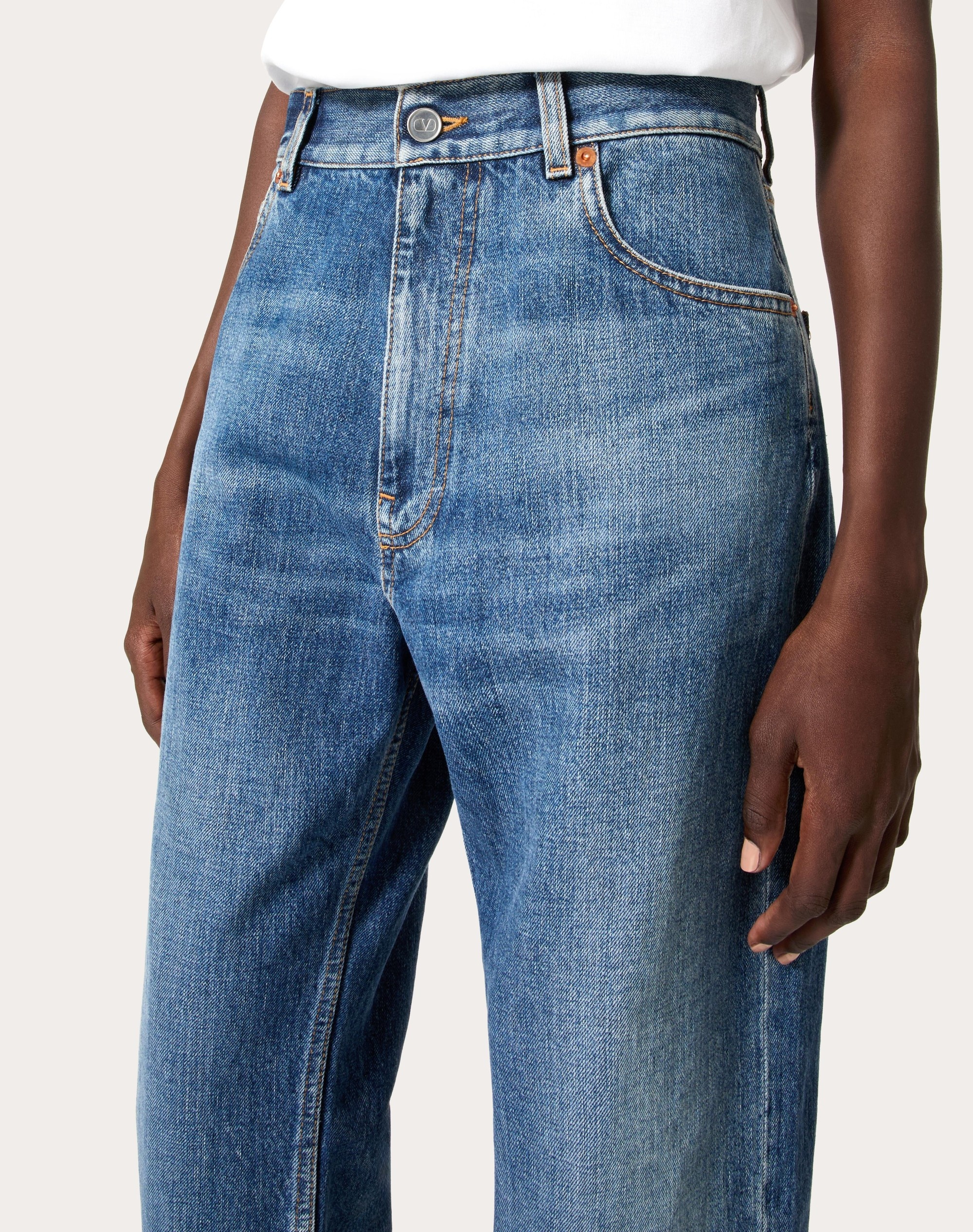 MEDIUM BLUE DENIM PANTS - 5