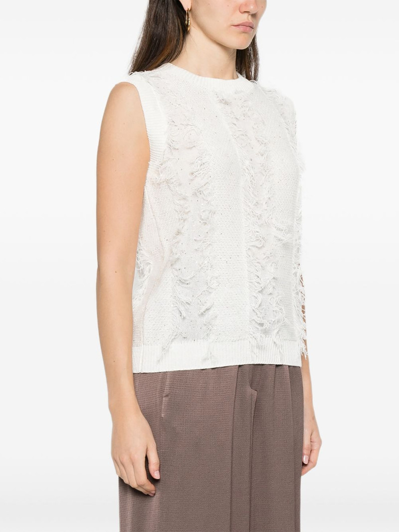 knitted sequin-embellished vest 3