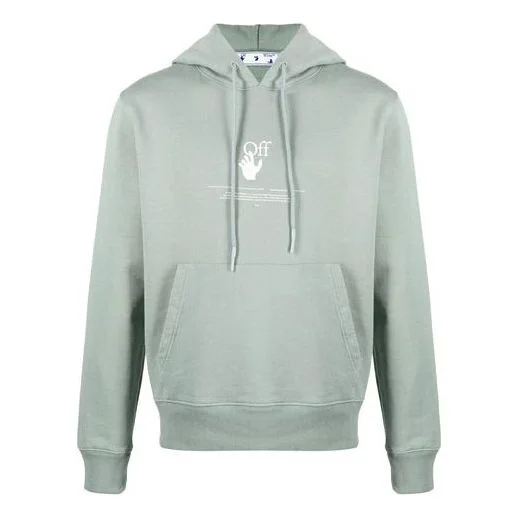 떨어져 백색 SS21 Graffiti 로고 인쇄 녹색 OMBB034R21FLE0055041 - 1