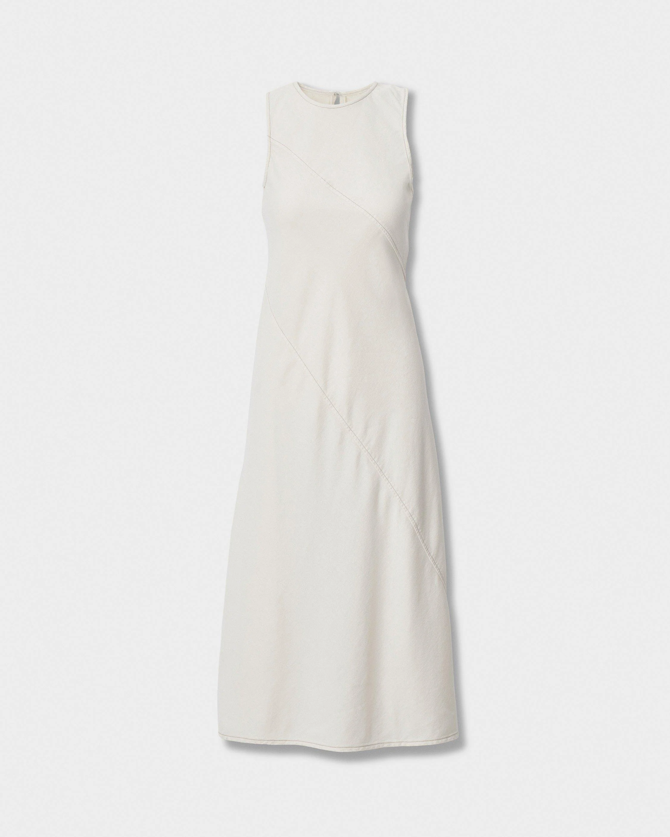 Lisbon Denim Dress Ultra Featherweight in Ecru - 1