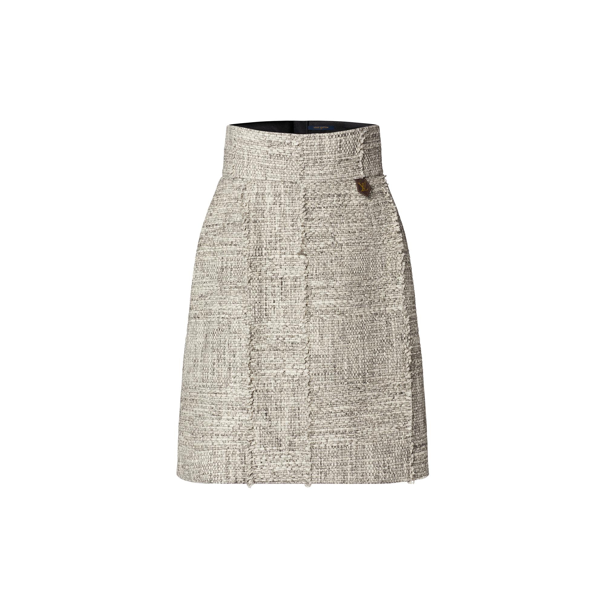 Raw Tweed Skirt - 1