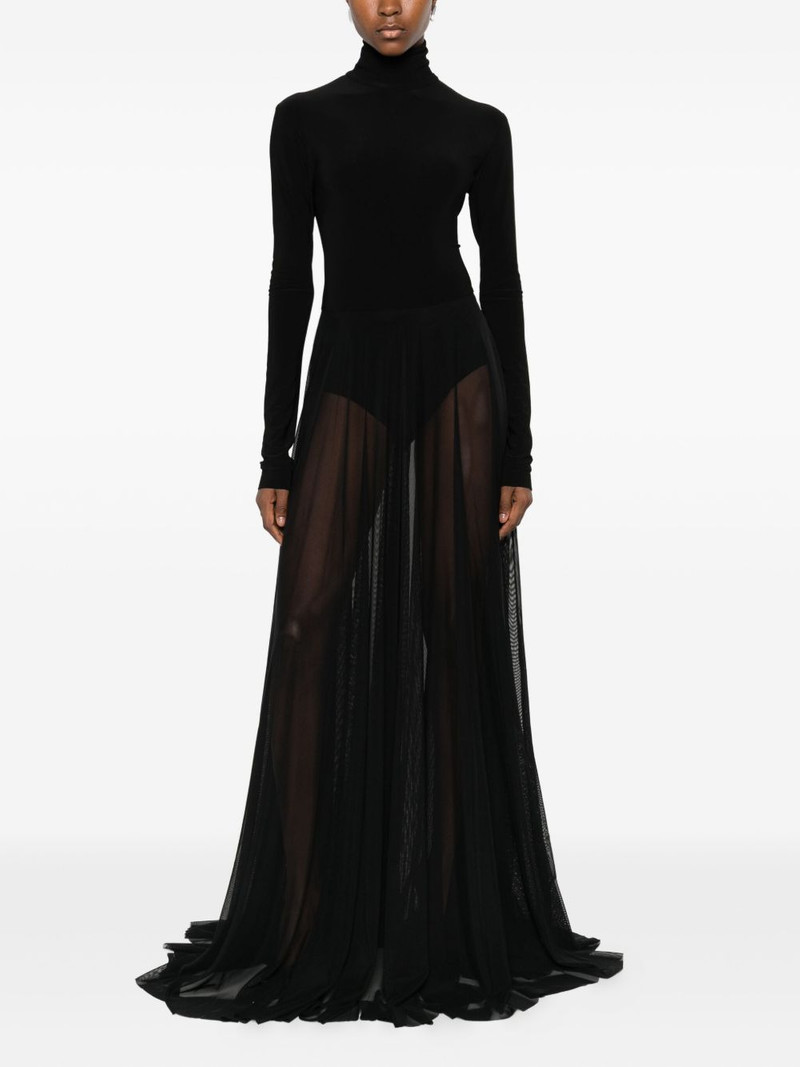 NORMA KAMALI long-sleeve pleated dress outlook