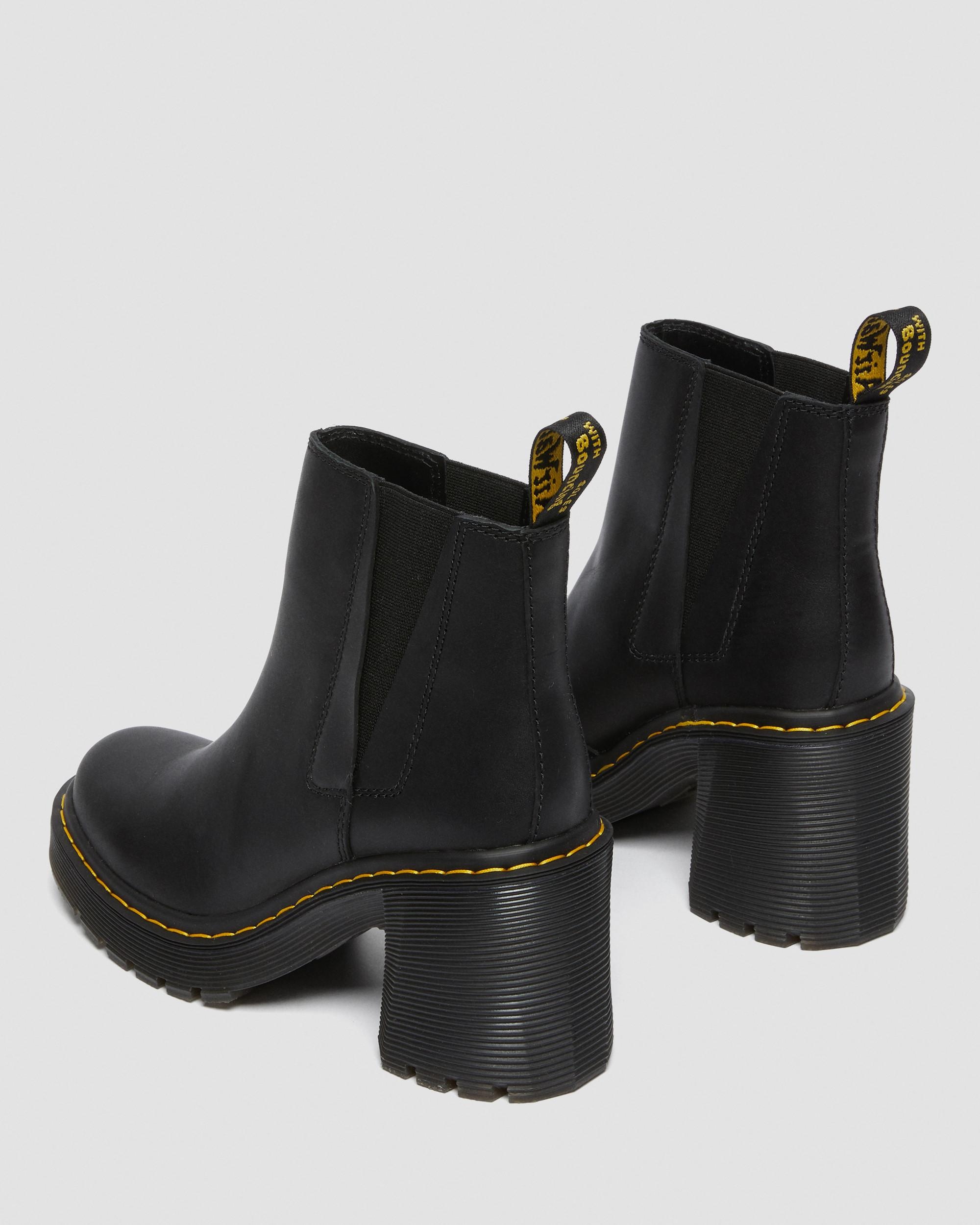Spence Leather Flared Heel Chelsea Boots - 11