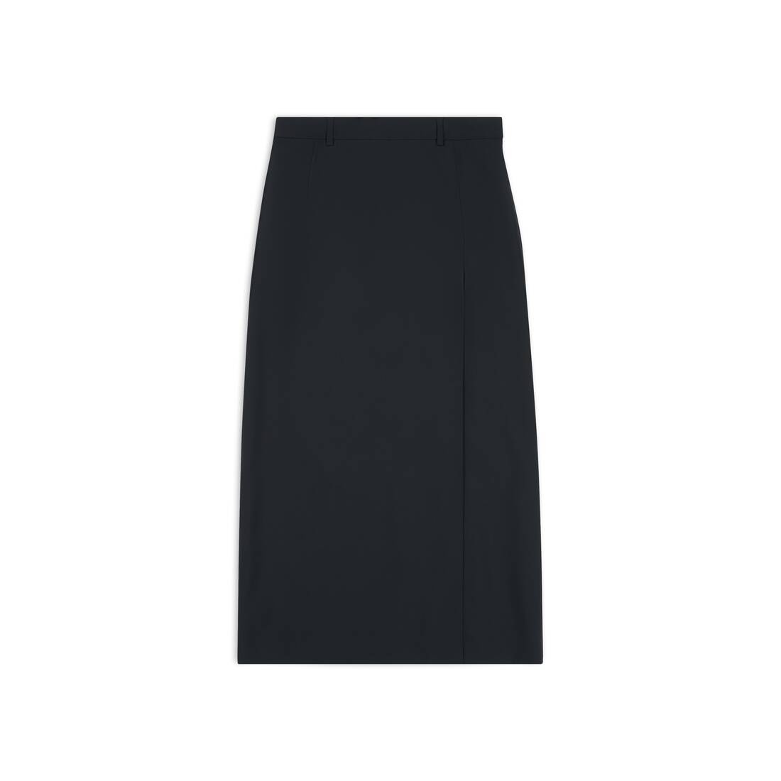 Slit Tailored Skirt in Black - 1