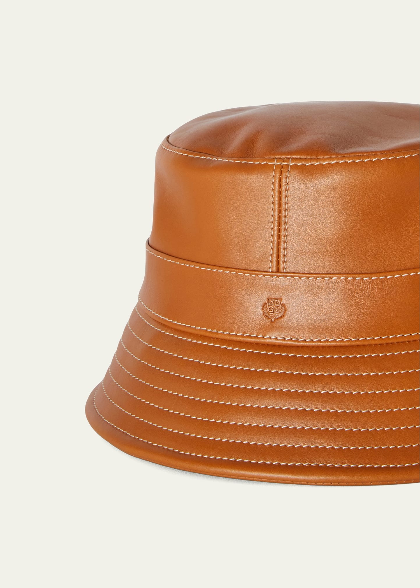 Mina Leather Bucket Hat - 2