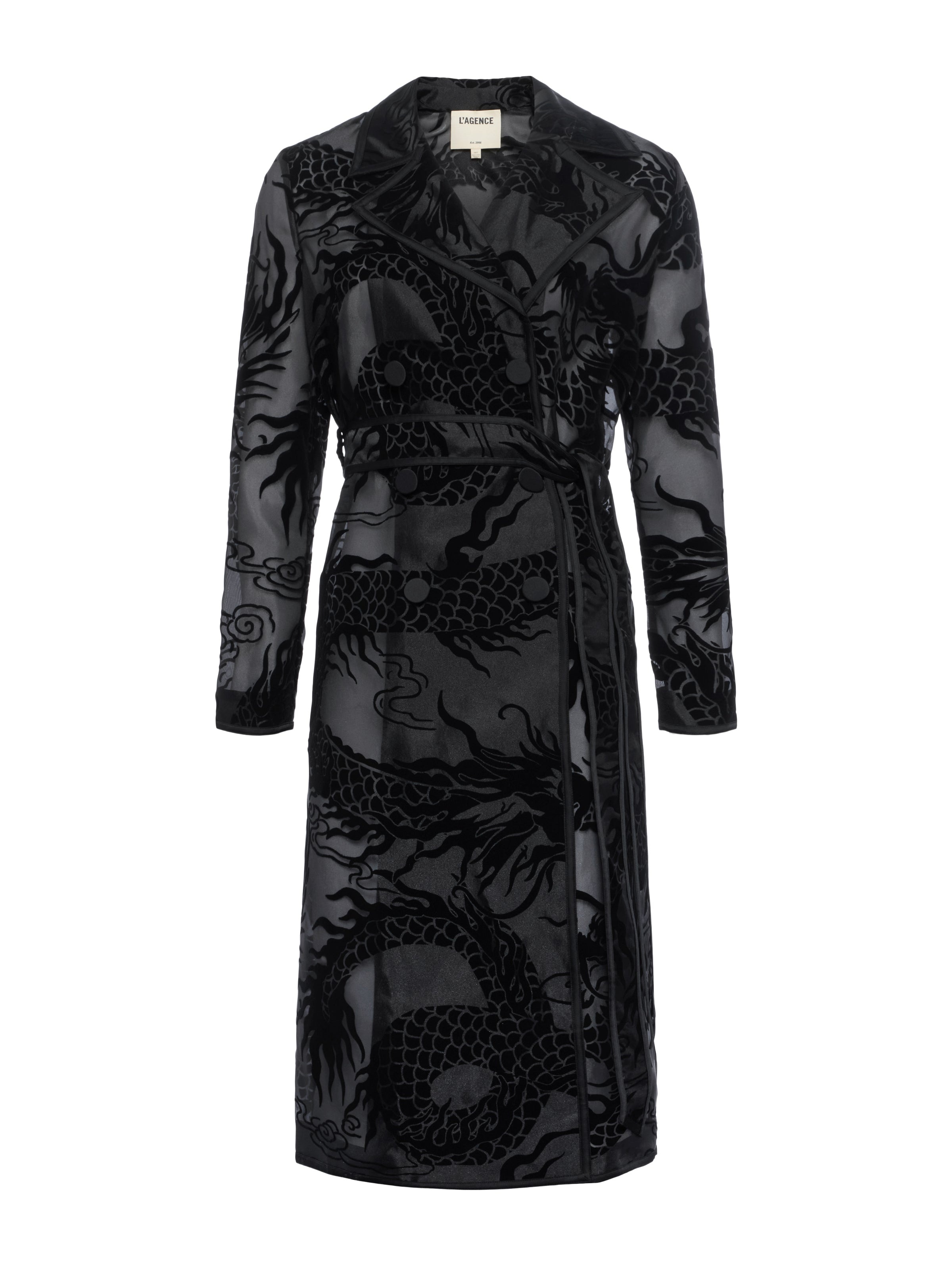 Moda Organza Trench Coat - 1