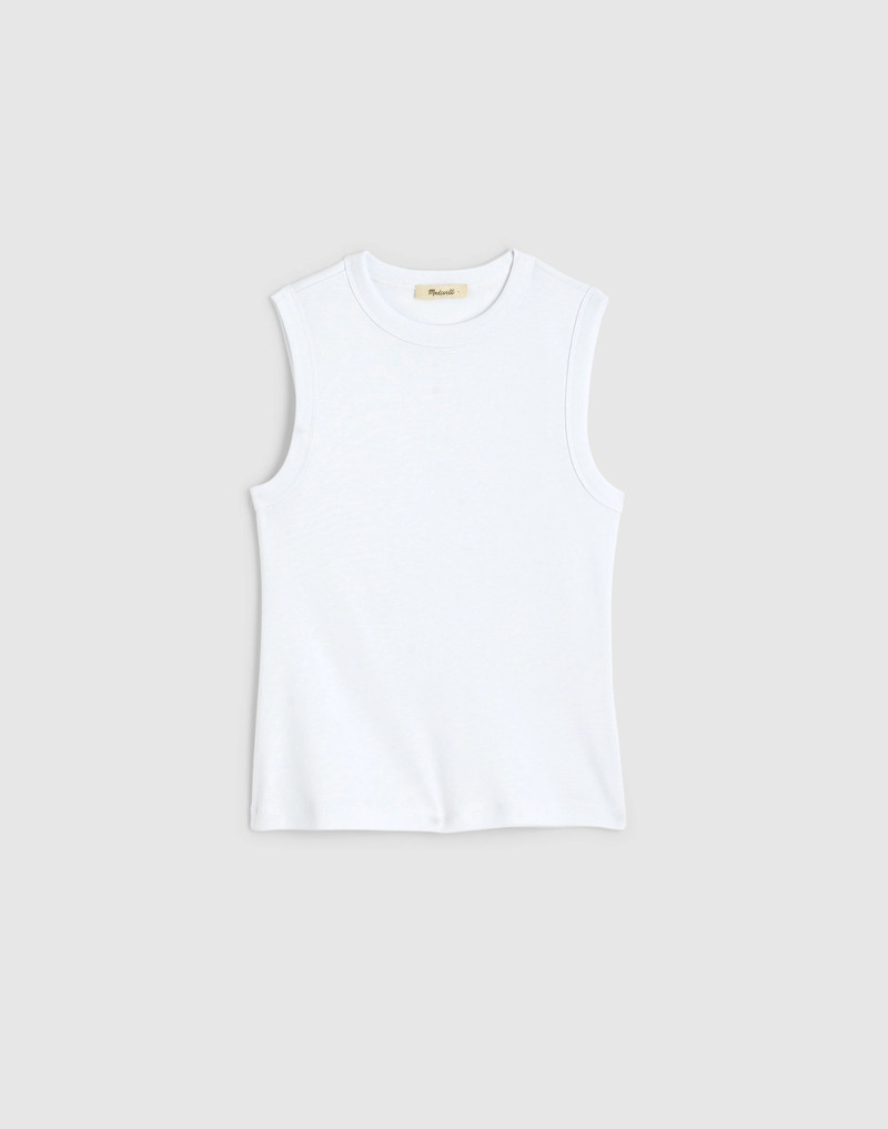 The '90s Crew Neck Tank in Compact Cotton 1