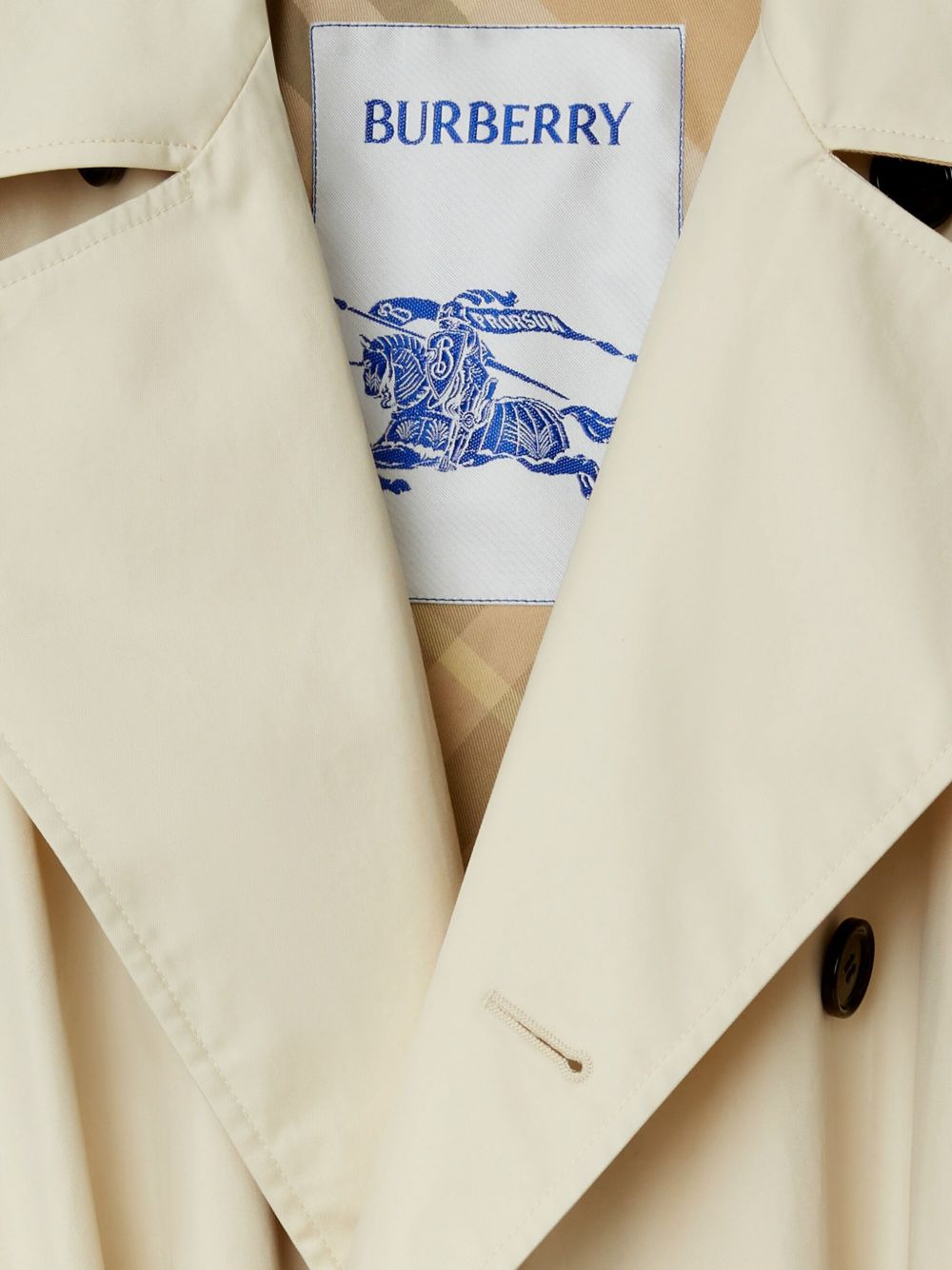 double-breasted cotton trench coat - 5