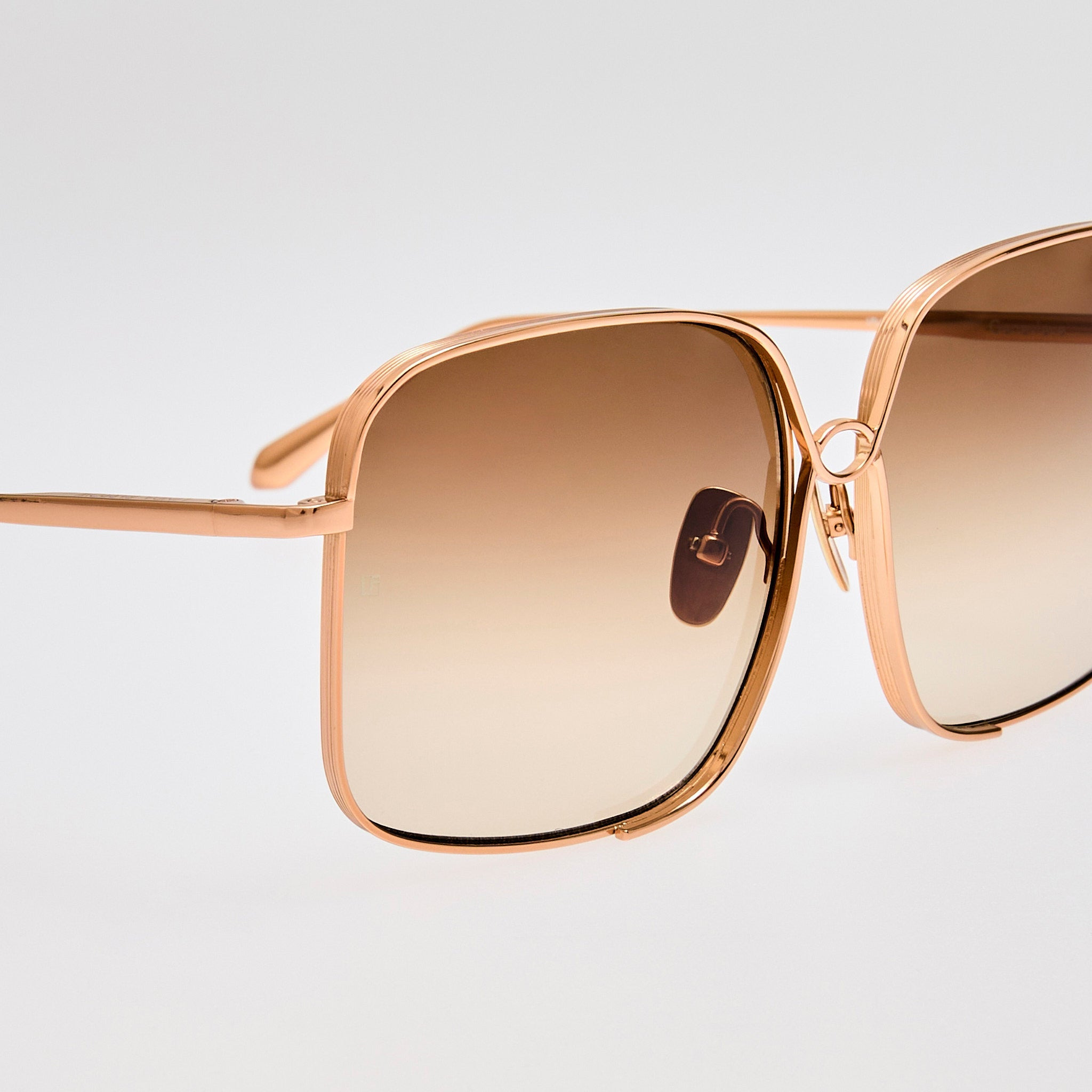 Genevieve Sunglasses in Mocha and 18K Rose Gold - 4