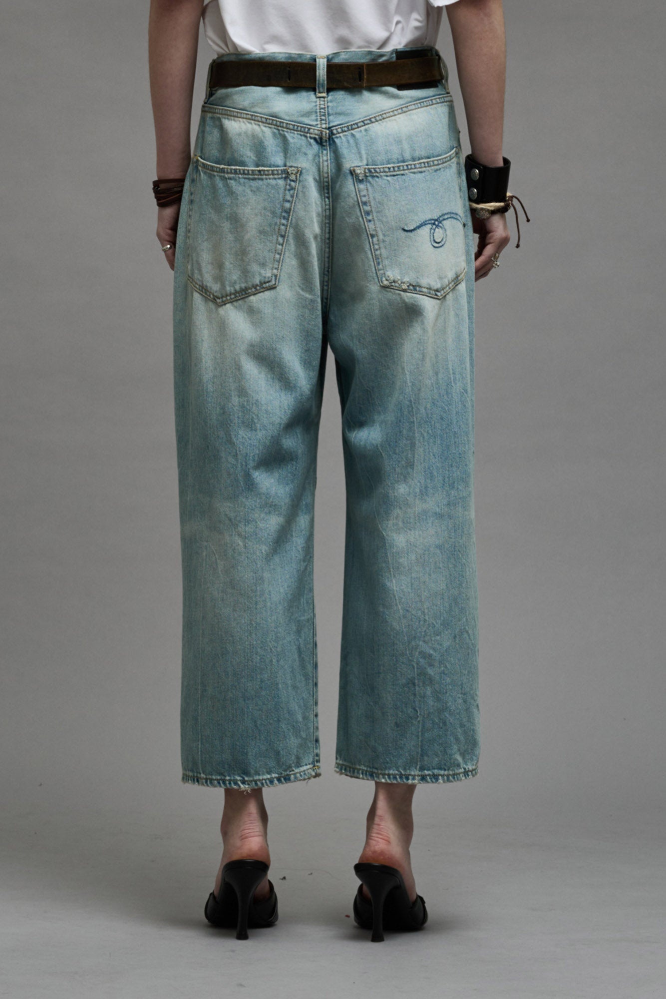 CROPPED WIDE LEG JEAN - TONI BLUE - 2