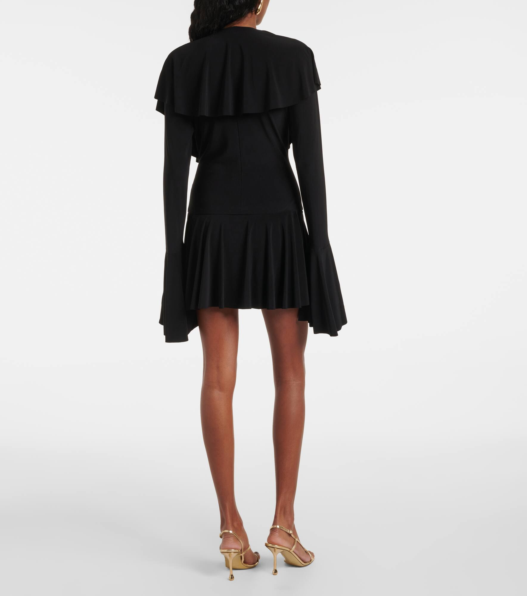 Ruffled jersey bodysuit dress - 3