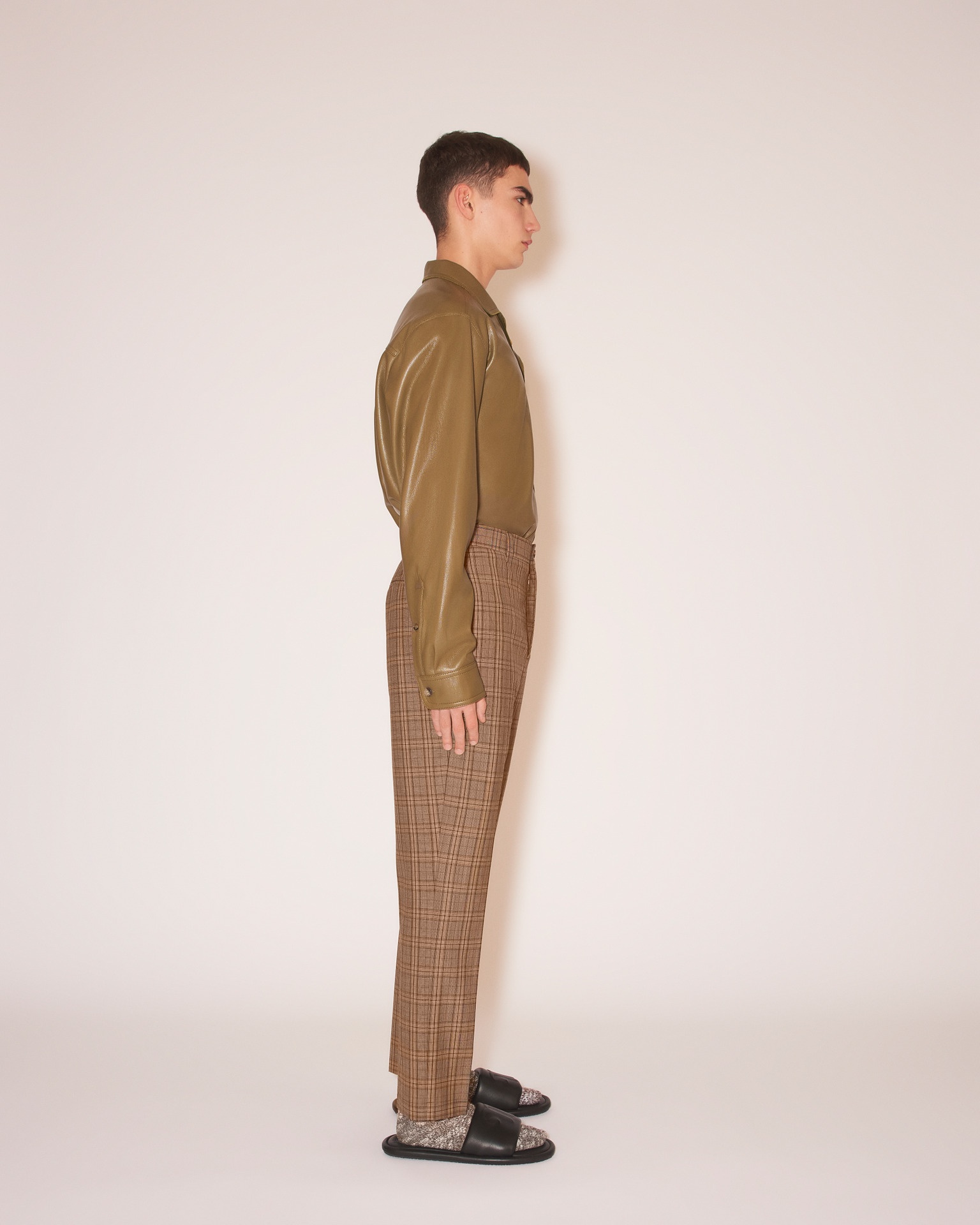 RIAN - Summer suiting straight-leg pants - Camel - 3