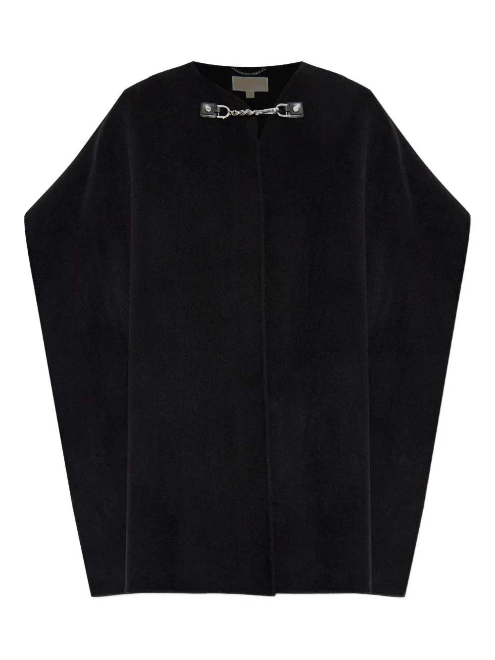 chain-trimmed wool cape - 1