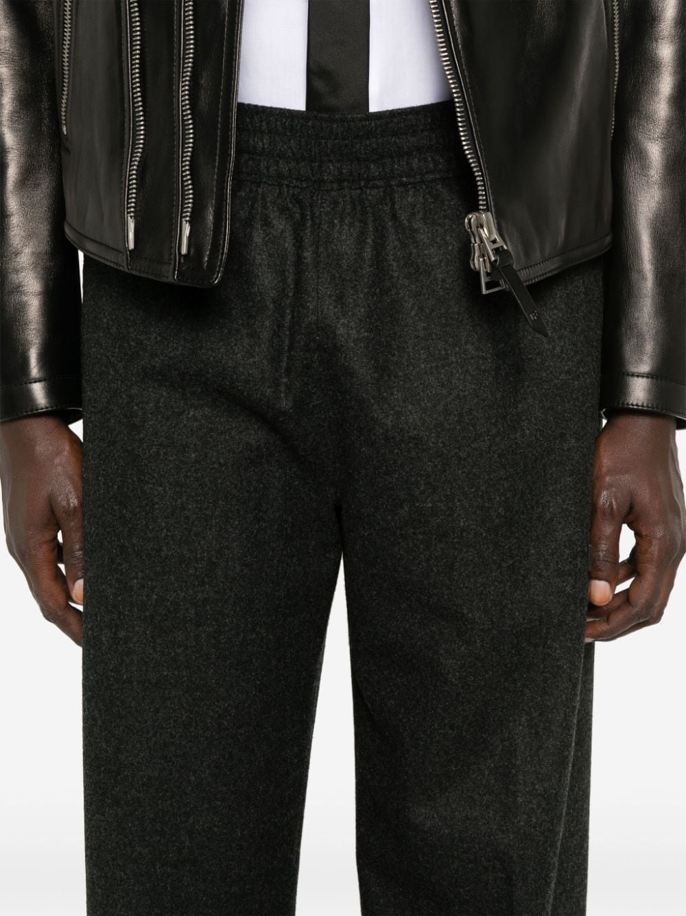 4G-motif wool trousers - 5