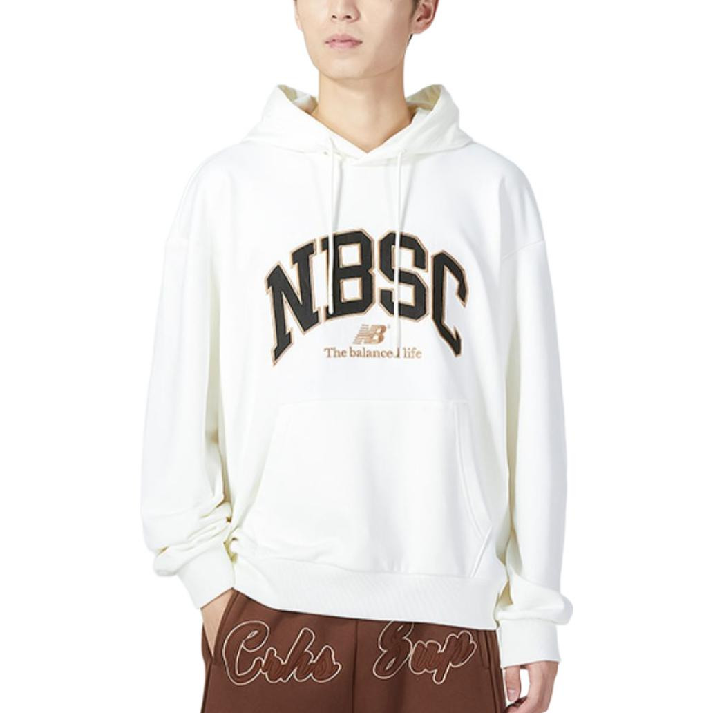 New Balance Logo Print Hoodie 'White Tan' 5CC44353-IV - 3