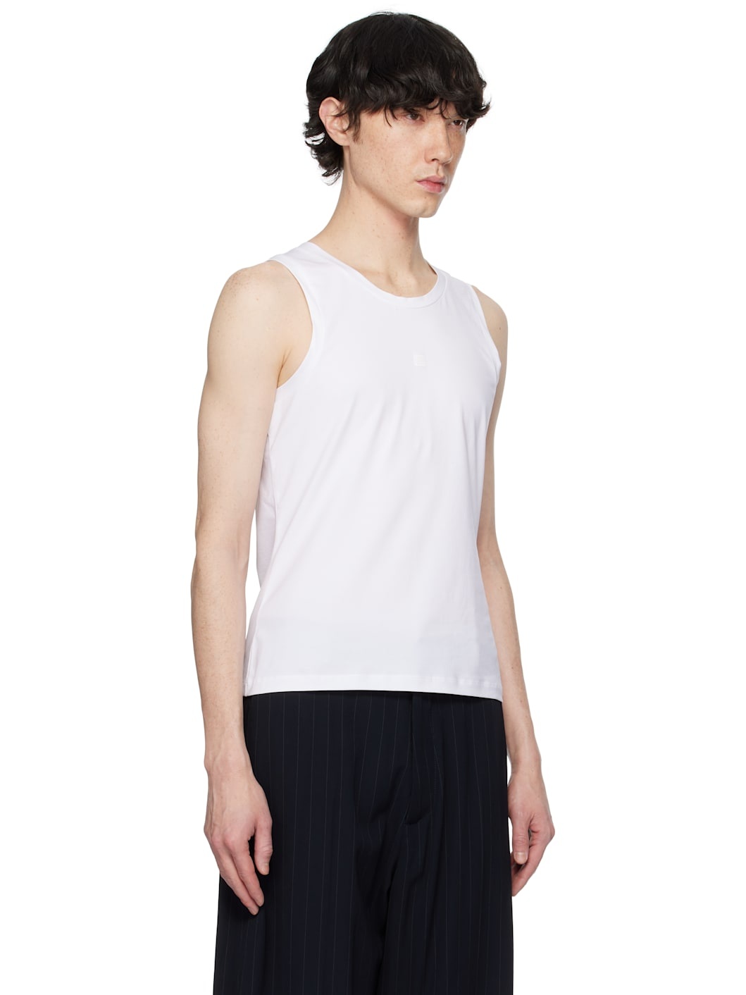 White Jersey Tank Top - 2