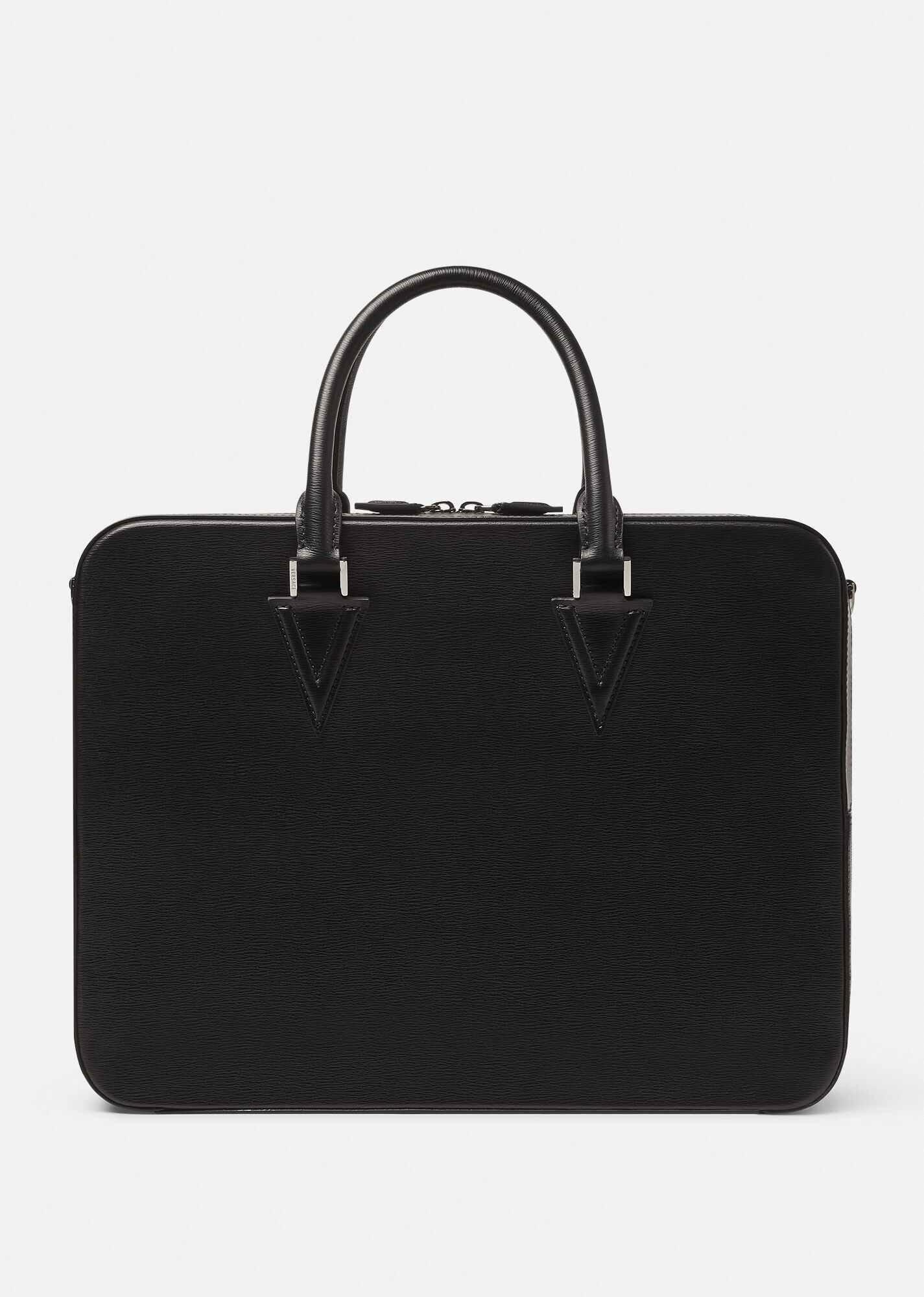 V Leather Briefcase - 4