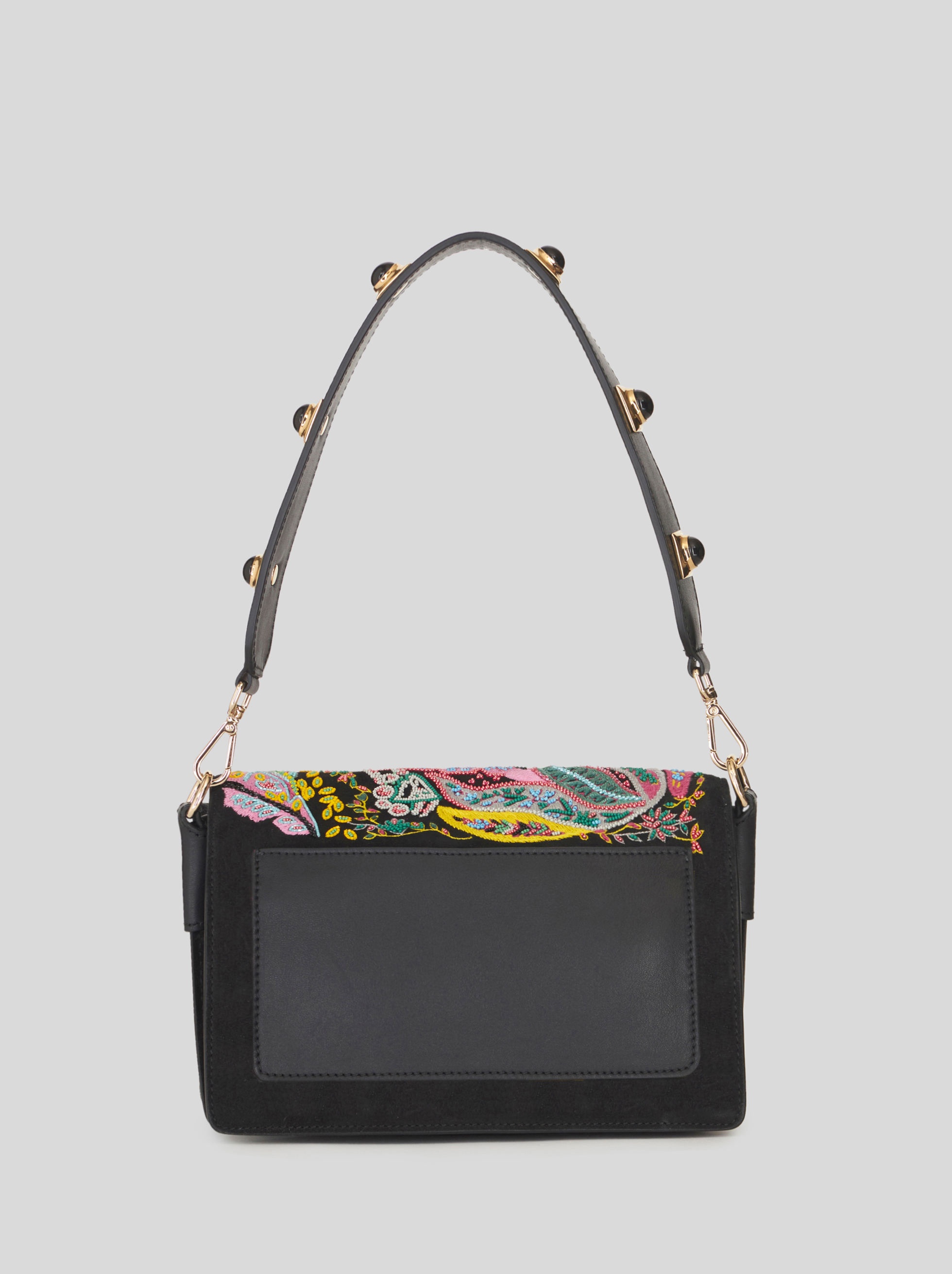MEDIUM CROWN ME SHOULDER BAG WITH PAISLEY EMBROIDERY - 3
