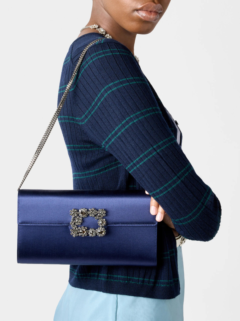 Roger Vivier Efflorescence Clutch in satin outlook