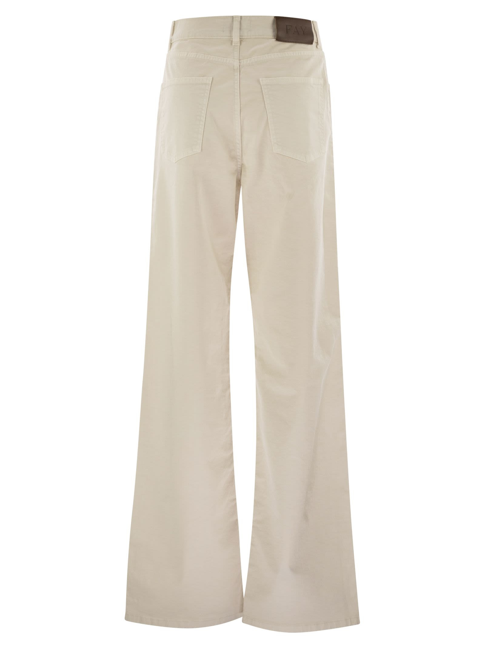 FAY - Fay Women 5-Pocket Trousers In Stretch Cotton Drill - 2