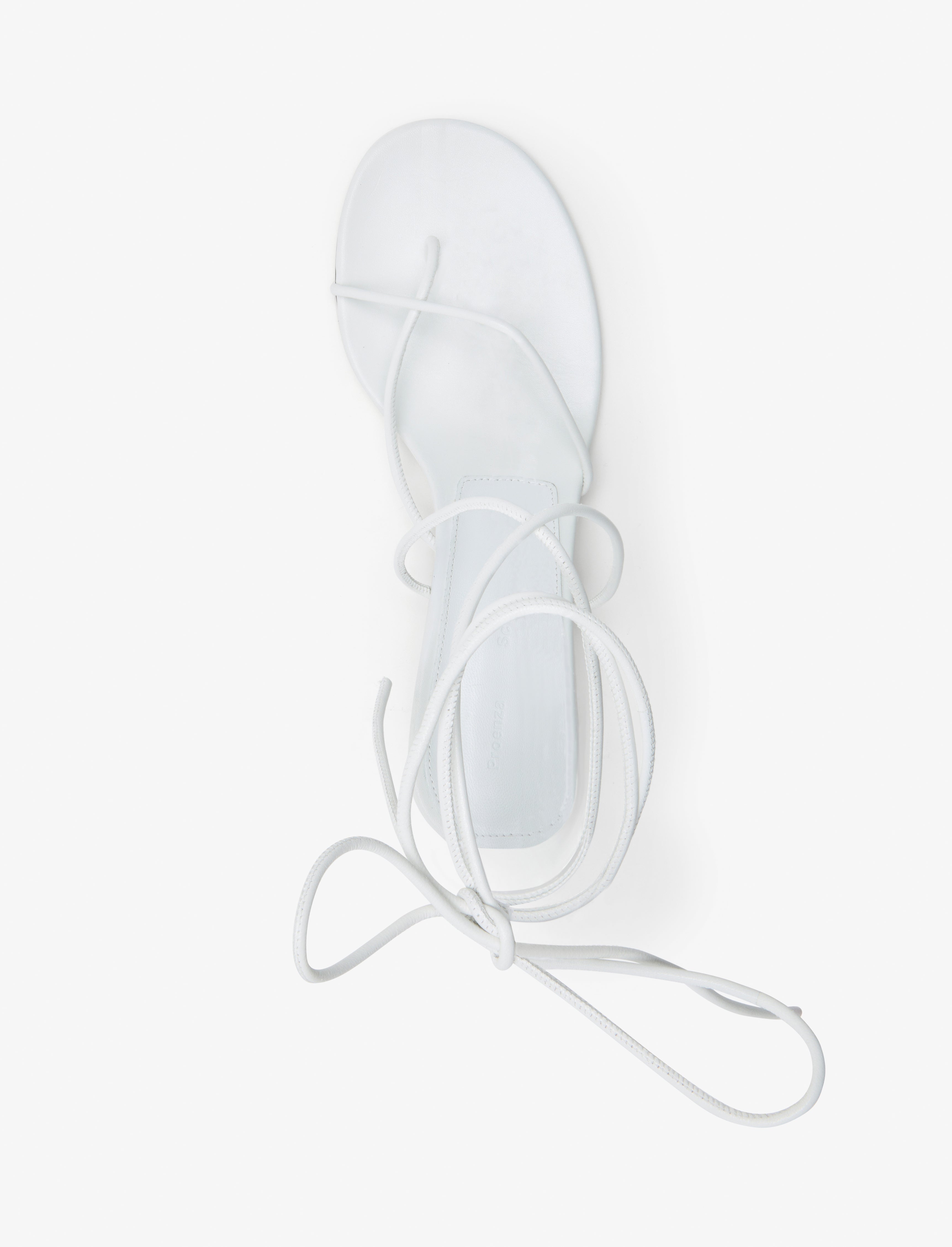 Slash Tie Sandals in Capretto Leather - 4
