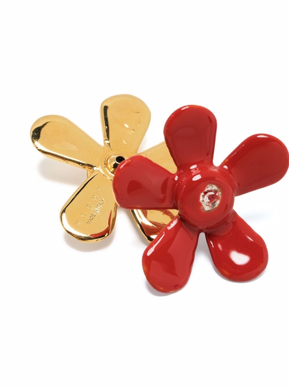 floral appliqué stud earrings - 3