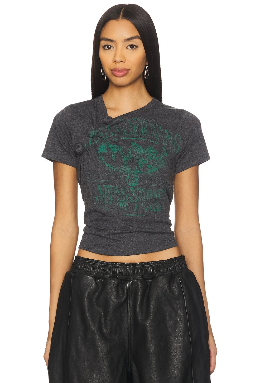 Knotted Graphic T-shirt - 1