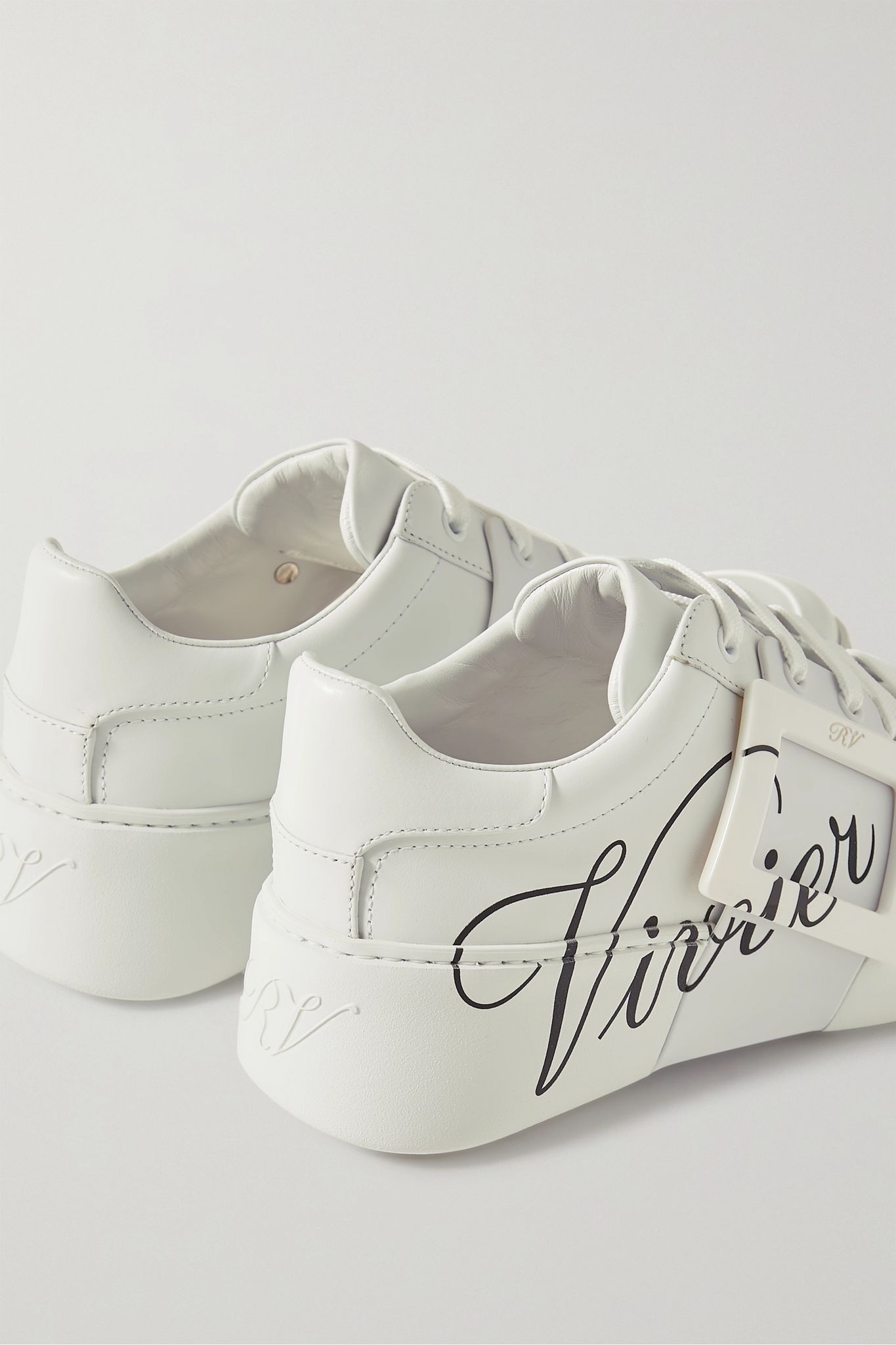 Viv Skate logo-print leather sneakers  - 5