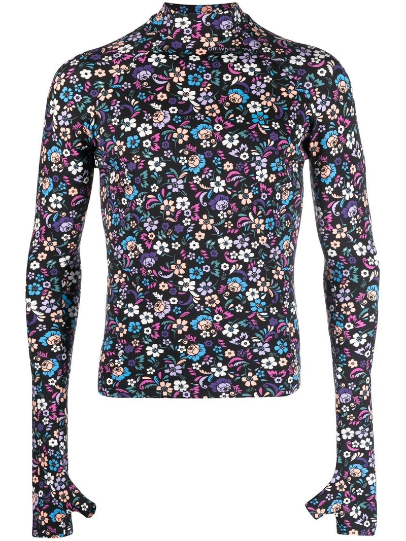 floral-print long-sleeve T-shirt 1