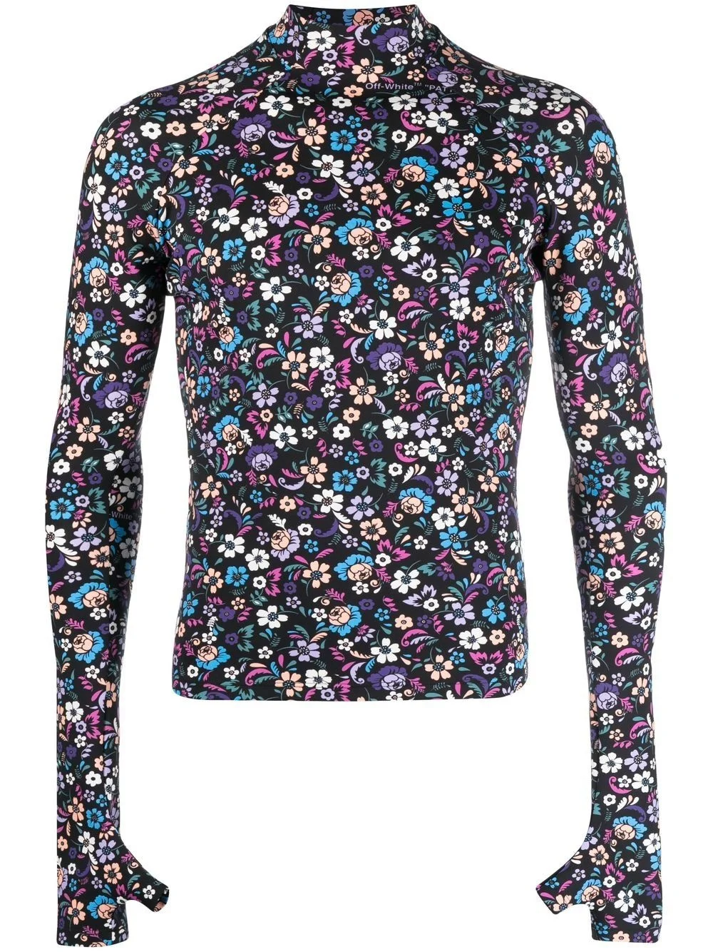 floral-print long-sleeve T-shirt - 1