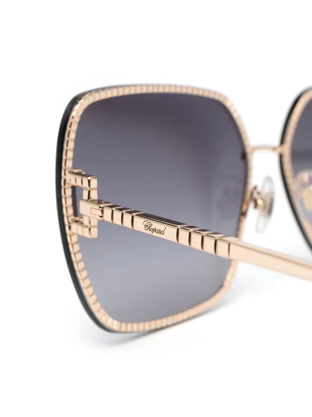 square-frame tinted sunglasses - 3