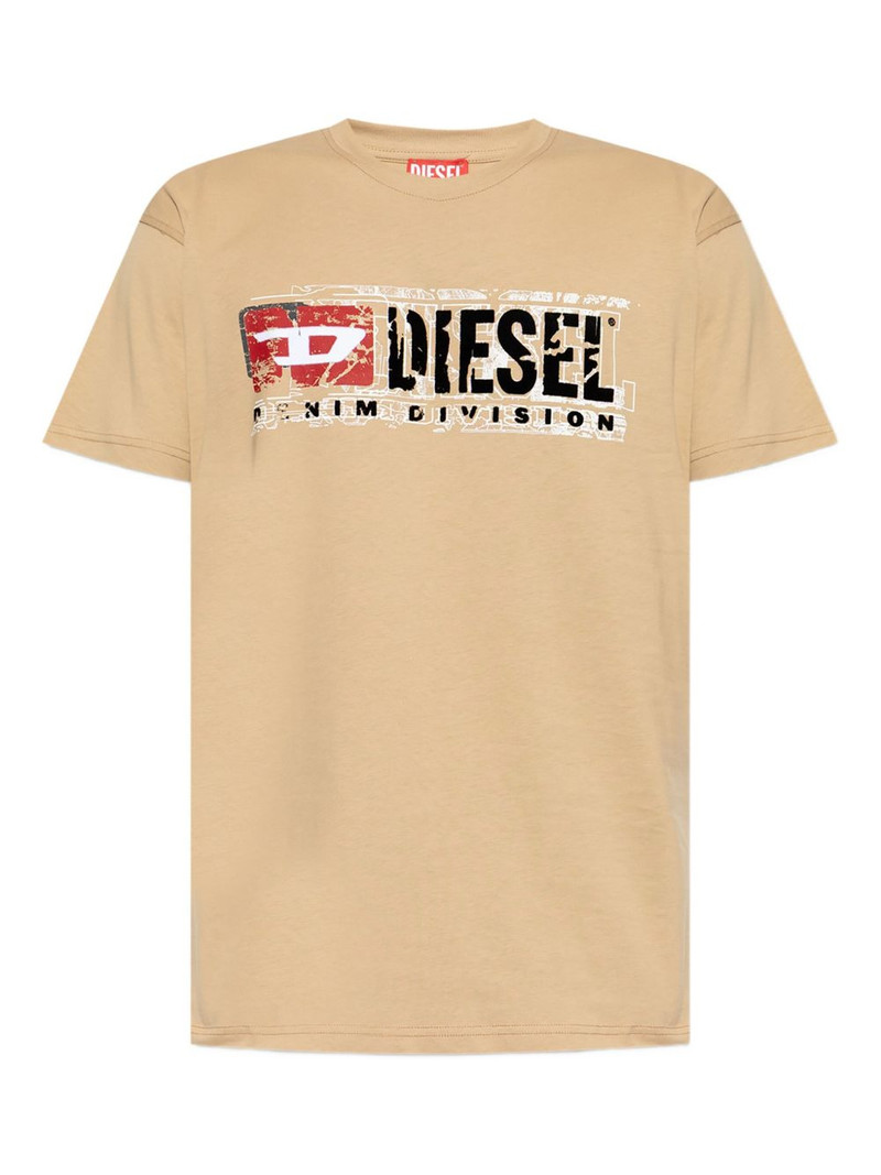 distressed logo-print T-shirt 1