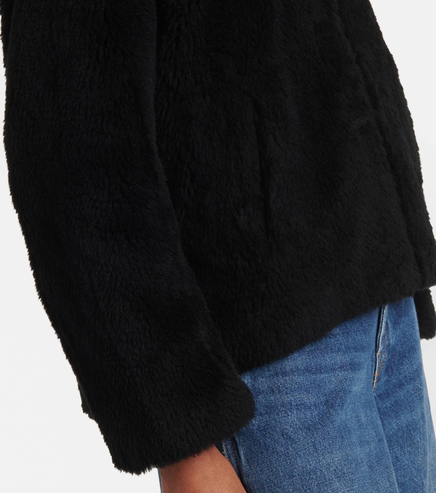 Wool faux fur hoodie - 5