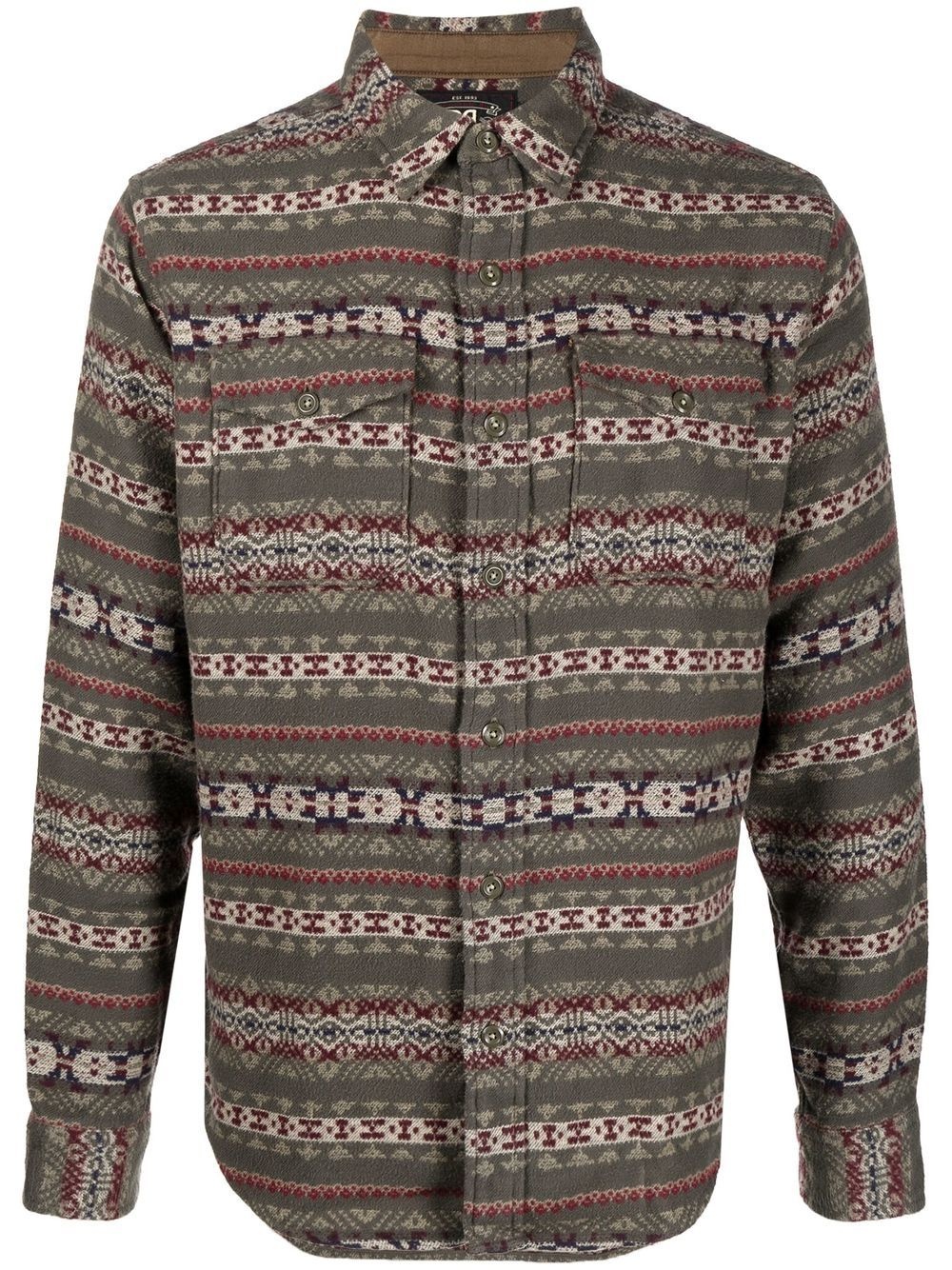 Melton long-sleeved shirt - 1