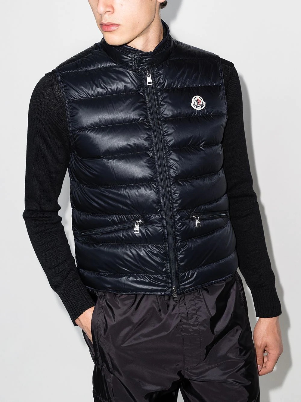 logo-patch puffer gilet - 2