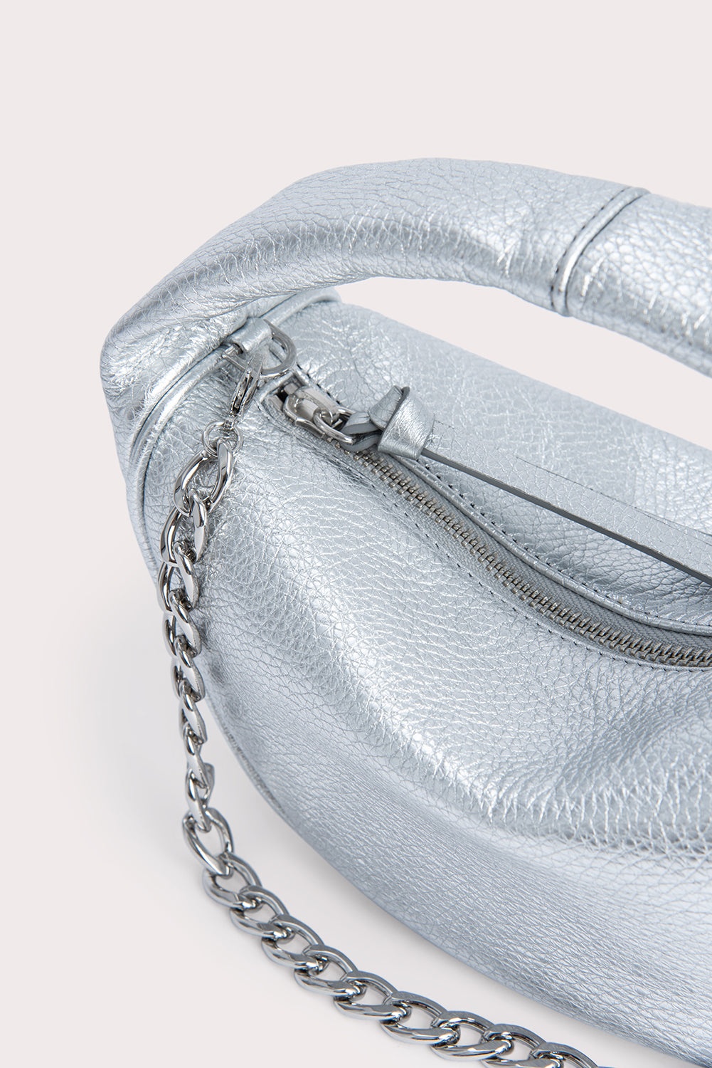 Baby Cush Silver Flat Grain Leather - 6
